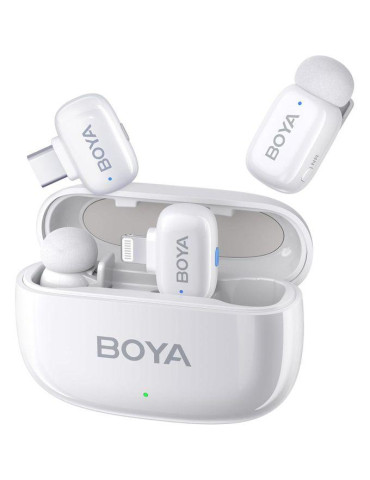 Безжична микрофонна система BOYA Mini за USB-C и DI - Бели - BOYA MINI-13