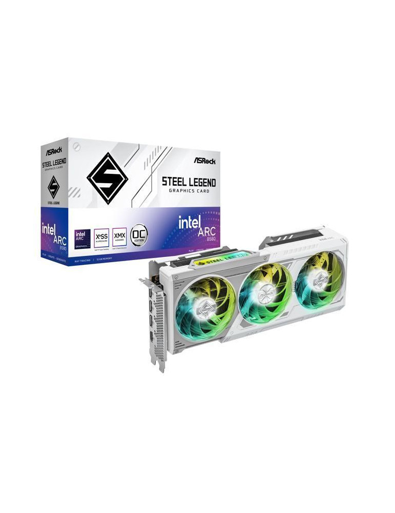 Видео карта Asrock Intel Arc B580 Steel Legend 12GB OC - B580 SL 12GO