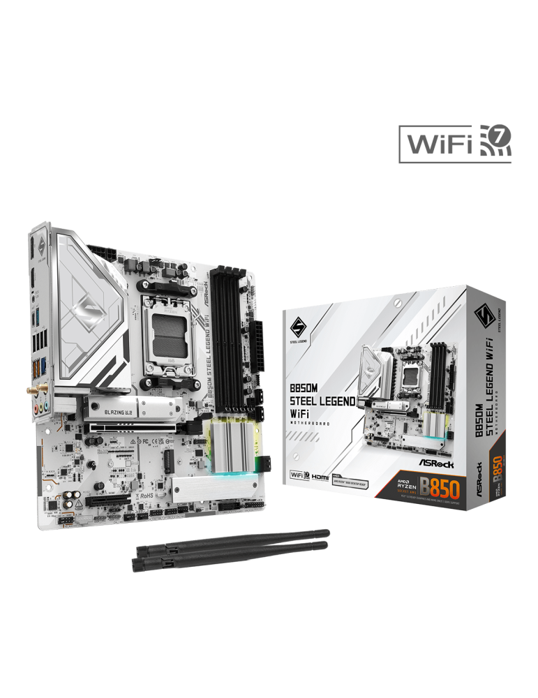 Дънна платка AsRock B850M STEEL LEGEND WIFI, AM5