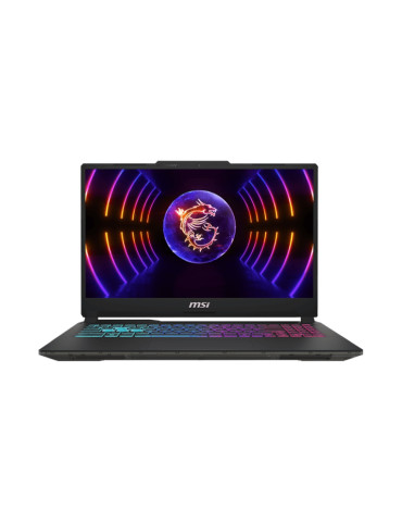 Лаптоп MSI Cyborg 15 A13VE, Intel i5-13420H, 15.6" FHD 144Hz, IPS, 16GB RAM, 512GB SSD, RTX 4050 6GB GDDR6 194 AI TOPS, WiFi 6E, BT5.3, Backlit Keyboard (Blue), NO OS - 9S7-15K111-1674