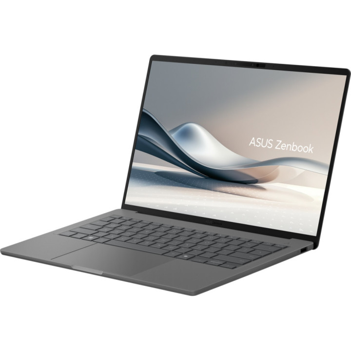 Лаптоп Asus Zenbook UX3407RA-QD026X, Snapdragon X Elite X1E 78 100, 14" OLED (1920 x 1200), 32GB RAM, 1TB SSD, Win 11 Pro, Iceland Gray - 90NB16G2-M002R0