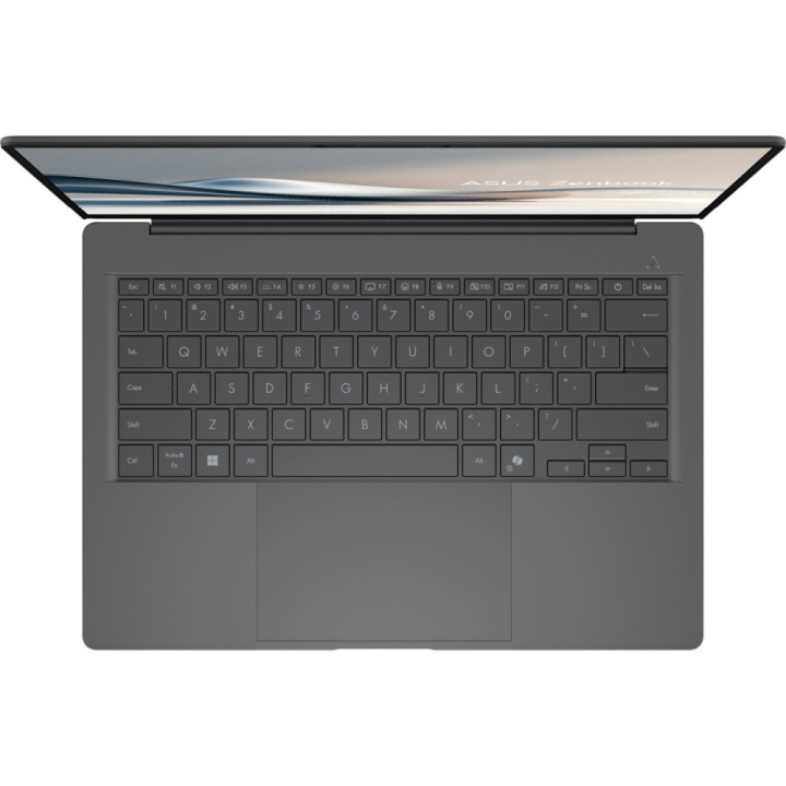 Лаптоп Asus Zenbook UX3407RA-QD026X, Snapdragon X Elite X1E 78 100, 14" OLED (1920 x 1200), 32GB RAM, 1TB SSD, Win 11 Pro, Iceland Gray - 90NB16G2-M002R0