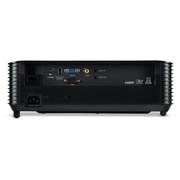 Проектор Acer X1228i, DLP, XGA (1024x768), 4800 ANSI Lm, 20 000:1, 3D, Auto keystone, HDMI, WiFi, VGA in, USB, RCA, RS232, Audio in/out, DC Out (5V/1A), 3W Speaker, Black - MR.JTV11.001