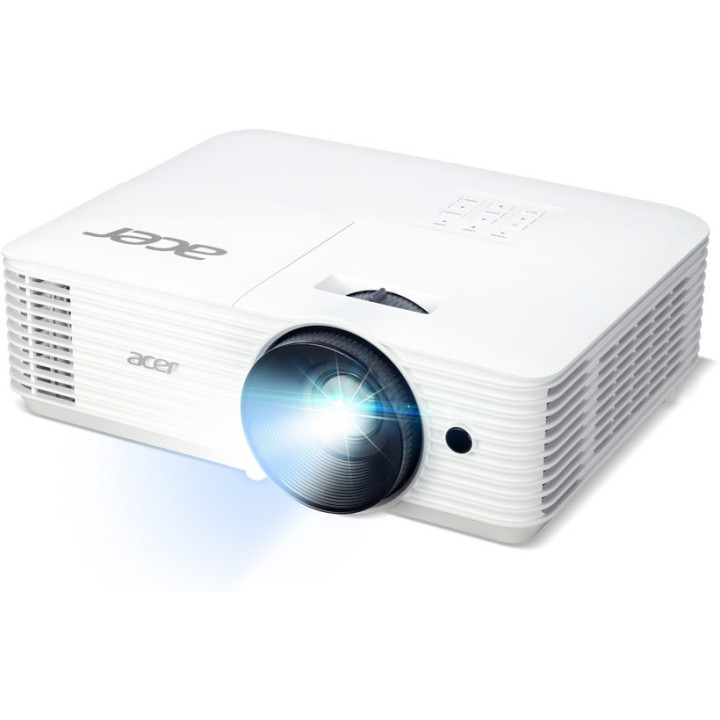 Проектор Acer H5386BDi, DLP, WXGA (1280 x 720), 5000 ANSI Lumens, 20000:1, 3D, Wireless dongle included, HDMI, VGA, RS-232, Audio in, RCA, Wifi, Speaker 3W, Bag, White - MR.JSE11.001