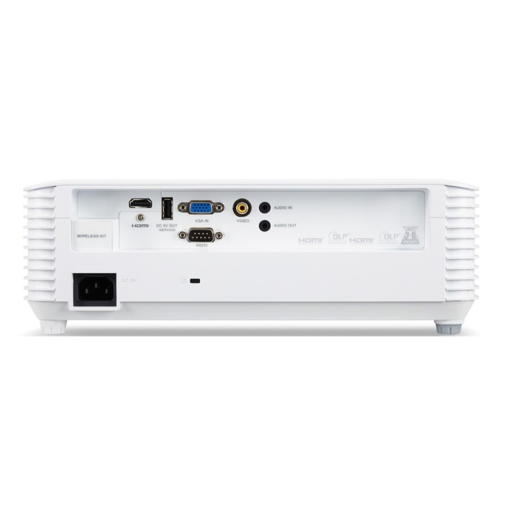 Проектор Acer H5386BDi, DLP, WXGA (1280 x 720), 5000 ANSI Lumens, 20000:1, 3D, Wireless dongle included, HDMI, VGA, RS-232, Audio in, RCA, Wifi, Speaker 3W, Bag, White - MR.JSE11.001