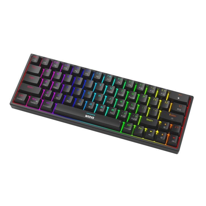 Механична геймърска клавиатура Marvo KG955 Shogo 63, TKL, 63 keys - MARVO-KG955
