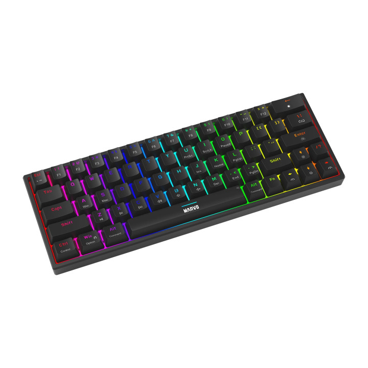 Механична геймърска клавиатура Marvo KG955 Shogo 63, TKL, 63 keys - MARVO-KG955