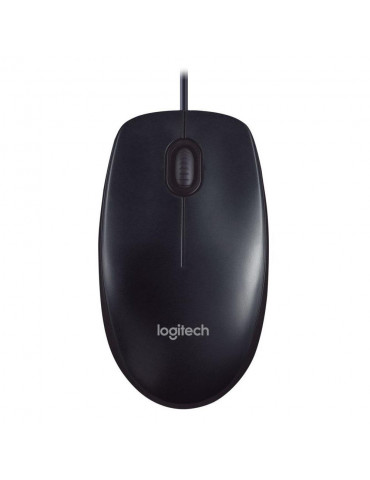 Жична мишка Logitech M90, USB, Черен - 910-001793