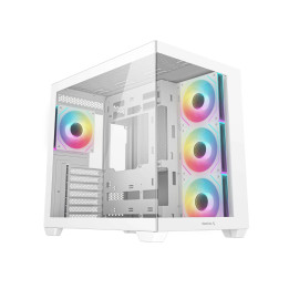 Кутия за компютър DeepCool CG530 4F White, ATX, включени 4бр вентилатори ARGB - R-CG530-WHADA4-G-1