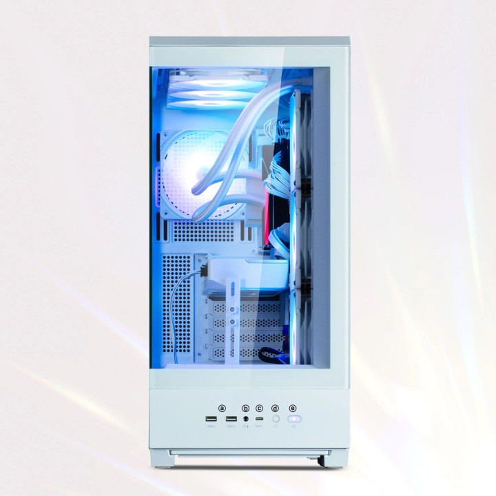 Кутия за компютър Zalman P50 DS White, ATX, Digital Display, Addressable RGB - ZM-P50-DS-WH