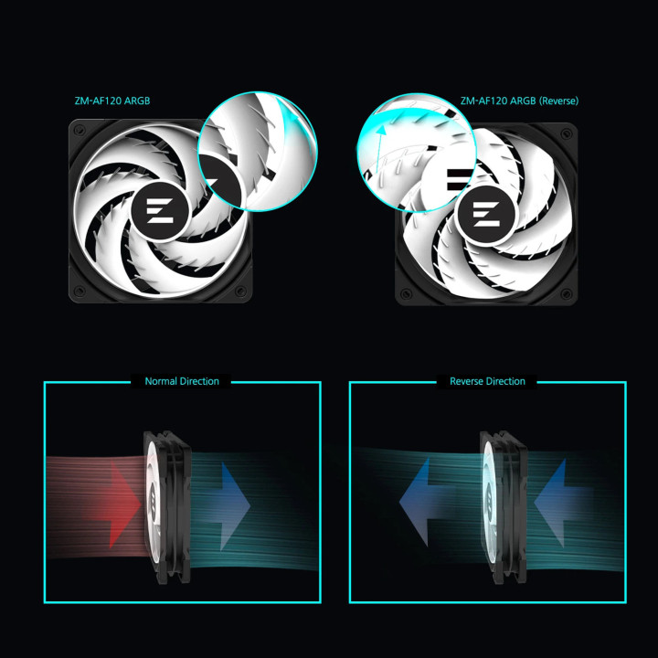 Кутия за компютър Zalman P50 DS Black, ATX, Digital Display, Addressable RGB - ZM-P50-DS-BK