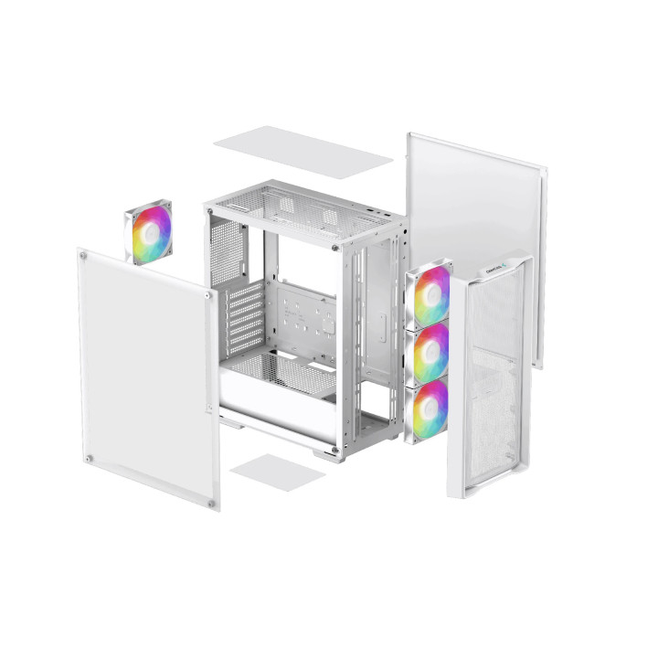 Кутия за компютър DeepCool CC560 MESH White v2, ATX - R-CC560-WHAMA4-G-2