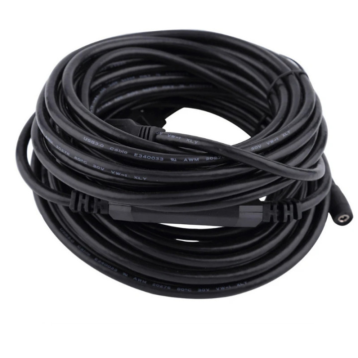 Кабел VCom удължение USB 3.0 AM / AF Active Extension Cable 5M Black - CU827A-5.0m