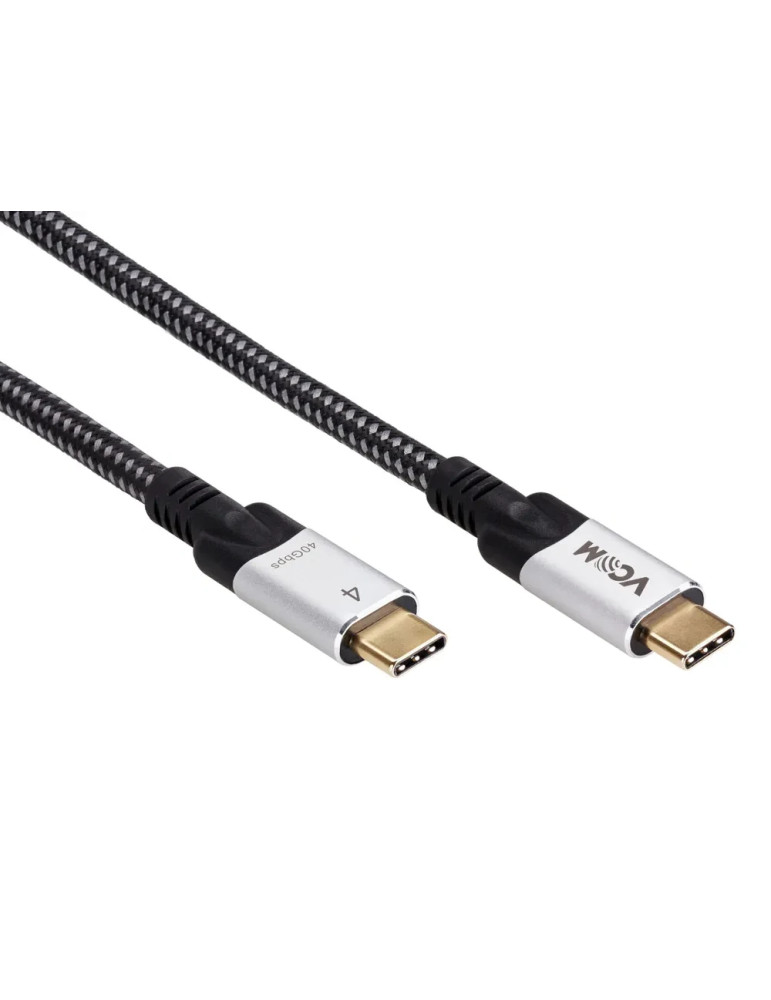Кабел VCom USB4.0 USB-C/USB-C 40Gbps, 240W - CU560-1.2m