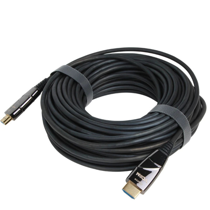 Активен оптичен кабел Vcom Active Optical Cable HDMI V2.1 M/M 15m - D3743-15.0m