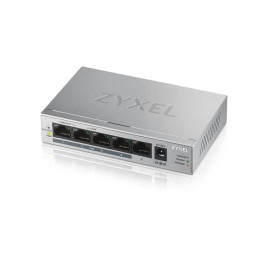 Комутатор ZyXEL GS1005-HP, 5 Port Gigabit PoE  unmanaged desktop Switch, 4 x PoE, 60 Watt - GS1005HP-EU0101F