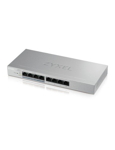 Комутатор ZyXEL GS1200-8HPv2, 8 Port Gigabit PoE  webmanaged Switch, 4x PoE, 60 Watt - GS1200-8HPV2-EU0101F
