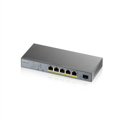 Комутатор ZyXEL GS1350-6HP, 6 Port managed CCTV PoE switch, long range, 60W, 802.3BT - GS1350-6HP-EU0101F