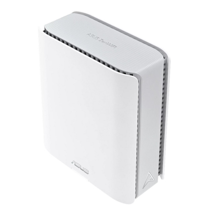 Меш система Asus Mesh WiFi system, ZenWiFi BT8 1PK, BE14000, Tri-Band, coverage up to 280m2, Tri-Core 1.8GHz CPU, 128MB/1GB Flash/RAM, 2.5G dual-port, AiMesh, White - 90IG0930-MO3B00