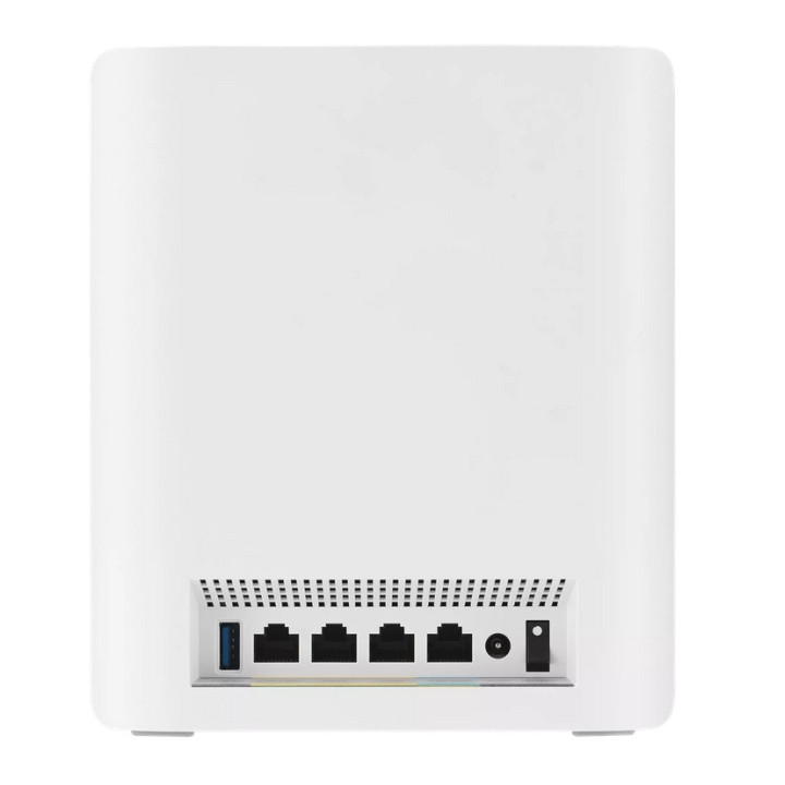 Меш система Asus Mesh WiFi system, ZenWiFi BT8 1PK, BE14000, Tri-Band, coverage up to 280m2, Tri-Core 1.8GHz CPU, 128MB/1GB Flash/RAM, 2.5G dual-port, AiMesh, White - 90IG0930-MO3B00