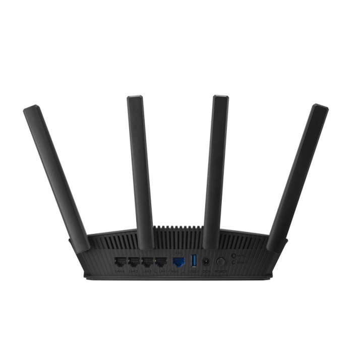 Рутер Asus Wireless Router, RT-BE58U, BE3600, Dual-Band, Quad-Core 2.0GHz CPU, 256MB/1GB Flash/RAM, 4K-QAM, 2.5G port, AiProtection Pro, AiMesh, Black - 90IG0910-MO3C00