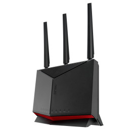 Рутер Asus Gaming Wireless Router, RT-BE86U, BE6800, Dual-Band, Quad-Core 2.6GHz CPU, 256MB/1GB Flash/RAM, AiMesh, Black - 90IG08W0-MO9A0V
