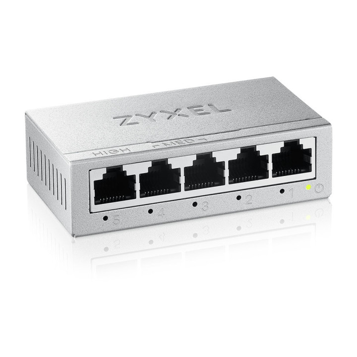 Комутатор ZyXEL GS-105B v5, 5-Port MINI Desktop Gigabit Ethernet Switch - GS-105BV5-EU0101F