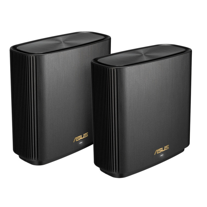 Меш система Asus Mesh WiFi system, ZenWiFi XT8 V2 2PK, AX6600, Tri-Band, coverage up to 510m2, Quad-Core 1.5GHz CPU, 256MB/512MB Flash/RAM, 2.5G port, AiProtection Pro, AiMesh, Black - 90IG0590-MO3A20