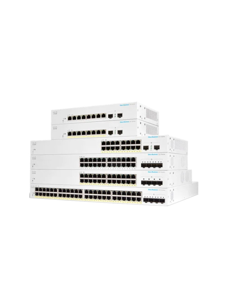 Комутатор Cisco CBS220 Smart 24-port GE, 4x10G SFP  - CBS220-24T-4X-EU
