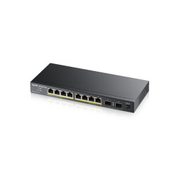Комутатор ZyXEL GS1100-10HP v2, unmanage PoE 8x Gigabit, 2x Fiber Uplink, 120 Watt PoE - GS1100-10HP-EU0102F