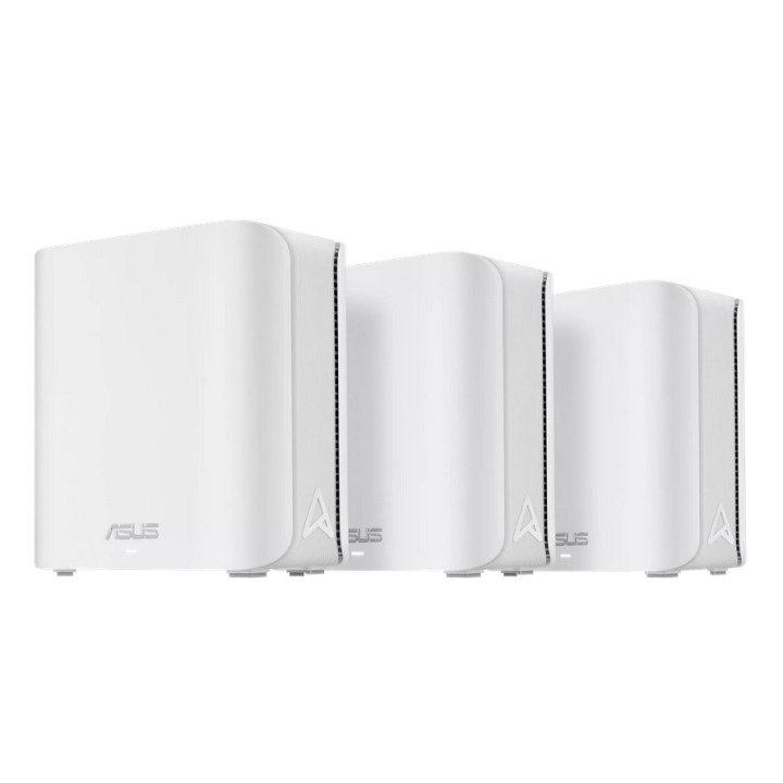 Меш система Asus Mesh WiFi system, ZenWiFi BD4 3PK, BE3600, Dual-Band, up to 600m2, Quad-Core 1.5GHz CPU, 128MB/512MB Flash/RAM, 2.5G dual-port, Smart Home Master SSIDs, AiProtection Pro, AiMesh, White - 90IG0960-MO3C40