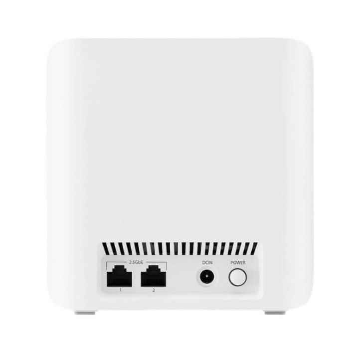 Меш система Asus Mesh WiFi system, ZenWiFi BD4 3PK, BE3600, Dual-Band, up to 600m2, Quad-Core 1.5GHz CPU, 128MB/512MB Flash/RAM, 2.5G dual-port, Smart Home Master SSIDs, AiProtection Pro, AiMesh, White - 90IG0960-MO3C40