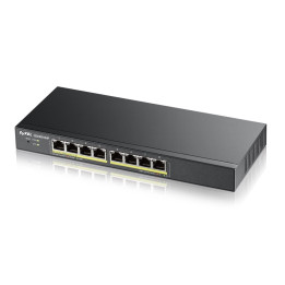 Комутатор ZyXEL GS1900-8HP, 8-port GbE L2 PoE Smart Switch, 802.3at, desktop, fanless, 70 Watt - GS1900-8HP-EU0103F