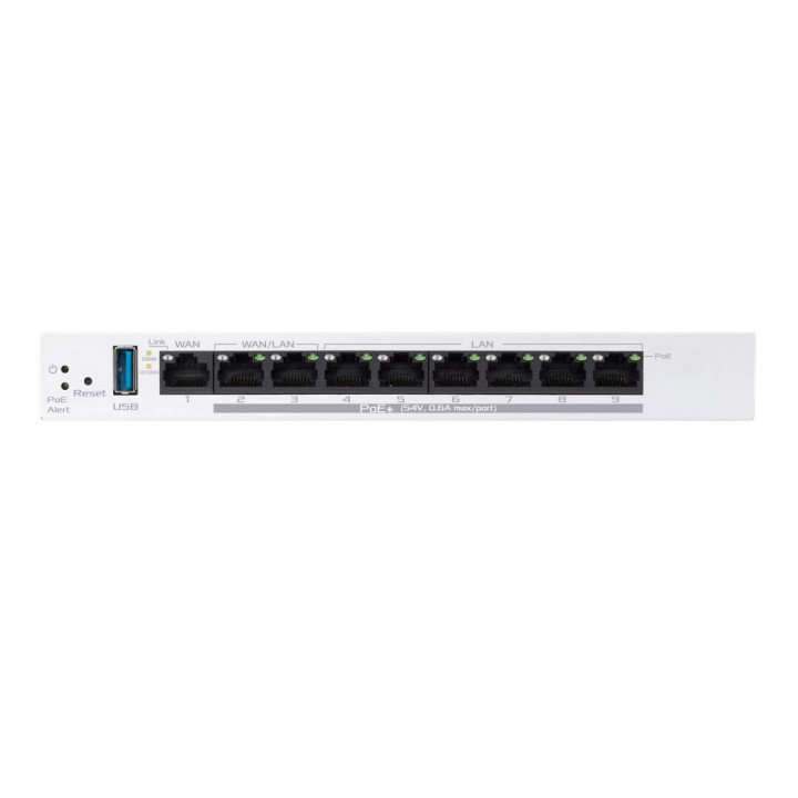 Рутер Asus Business Gigabit PoE  VPN Wired Router, ExpertWiFi EBG19P, 8 PoE  ports, 123W, 1 gigabit WAN 2 gigabit WAN/LAN, USB 3.2, PoE, White - 90IG08C0-MO3B00