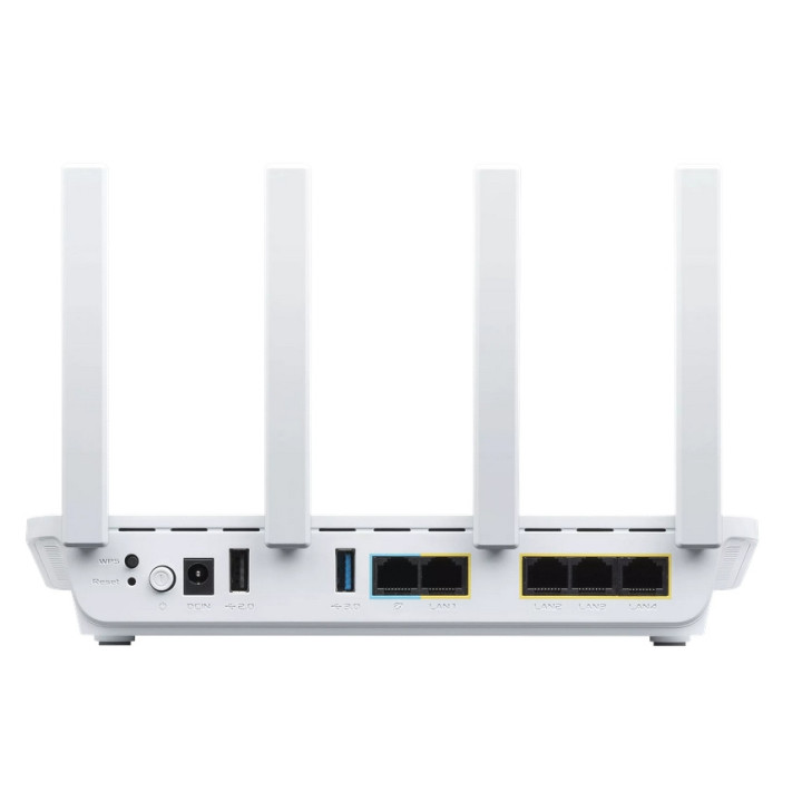 Рутер Asus Business Router & Access Point ExpertWiFi EBR63, AX3000, Dual-Band, Quad-Core 1.7GHz CPU, 256MB/512MB Flash/RAM, Gigabit, White - 90IG0870-MO3C00
