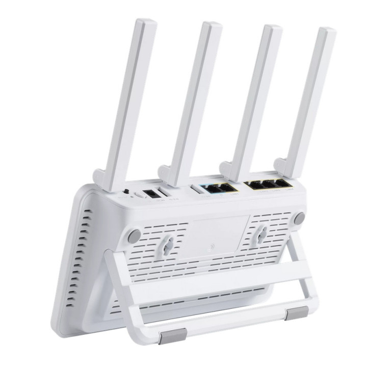 Рутер Asus Business Router & Access Point ExpertWiFi EBR63, AX3000, Dual-Band, Quad-Core 1.7GHz CPU, 256MB/512MB Flash/RAM, Gigabit, White - 90IG0870-MO3C00