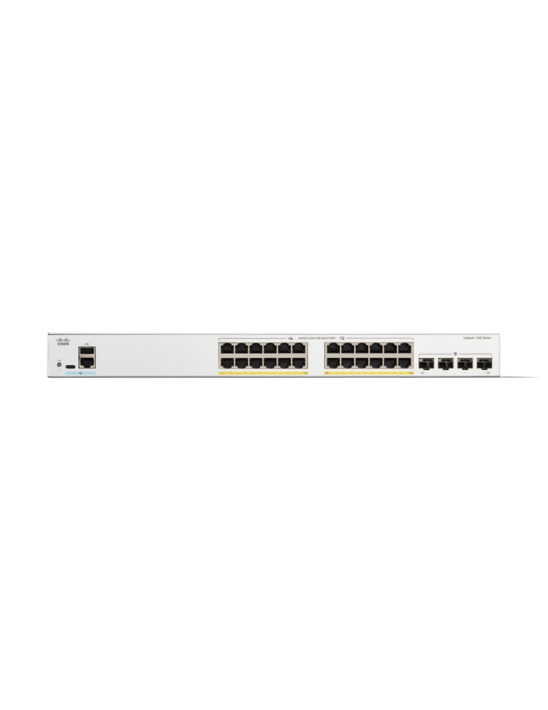 Комутатор Cisco Catalyst 1300 24-port GE, PoE, 4x1G SFP - C1300-24P-4G