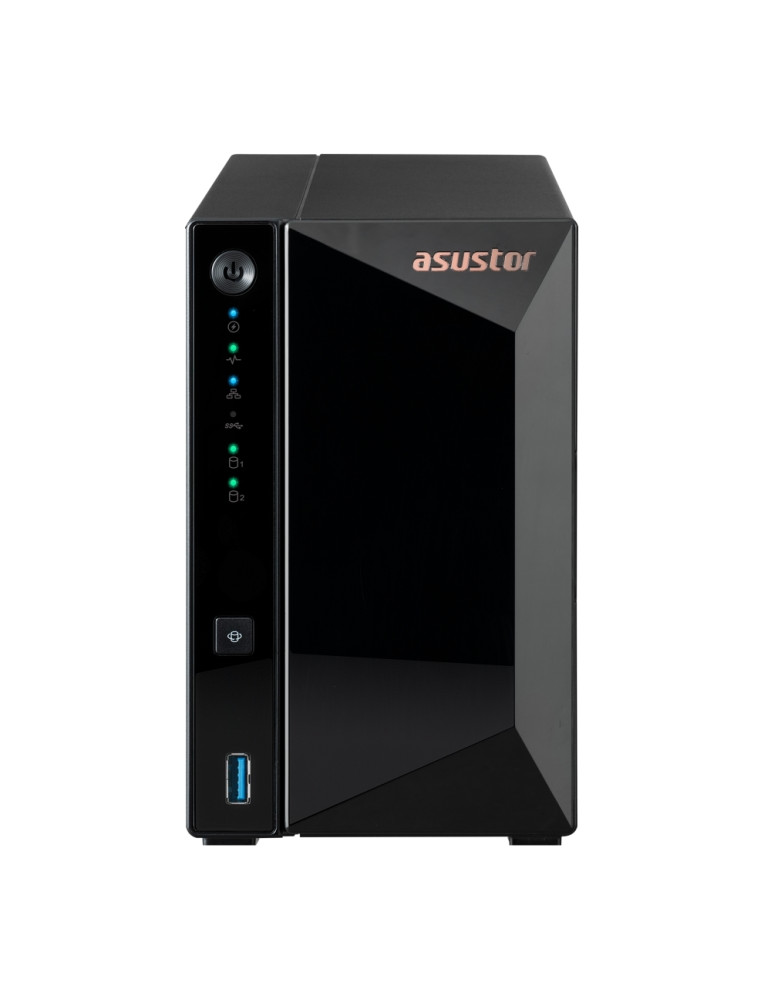 Мрежови сториджи Asustor AS3302T_V2, 2 bay NAS, Realtek RTD1619B, Quad-Core, 1.7GHz (not ex.), 2.5GbE x1, USB3.2 Gen1 x3, WOW (Wake on WAN)