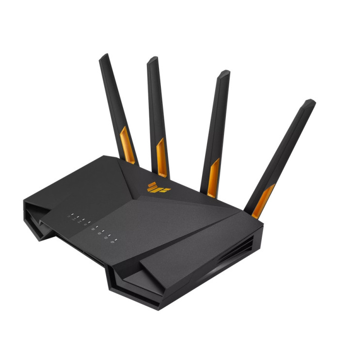 Рутер Asus Gaming Wireless Router, TUF Gaming AX3000 V2, AX3000, Dual-Band, Quad-Core 1.7GHz CPU, 256MB/512MB Flash/RAM, 2.5G port, AiProtection Pro, AiMesh, Black - 90IG0790-MO3B00