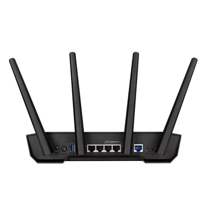 Рутер Asus Gaming Wireless Router, TUF Gaming AX3000 V2, AX3000, Dual-Band, Quad-Core 1.7GHz CPU, 256MB/512MB Flash/RAM, 2.5G port, AiProtection Pro, AiMesh, Black - 90IG0790-MO3B00