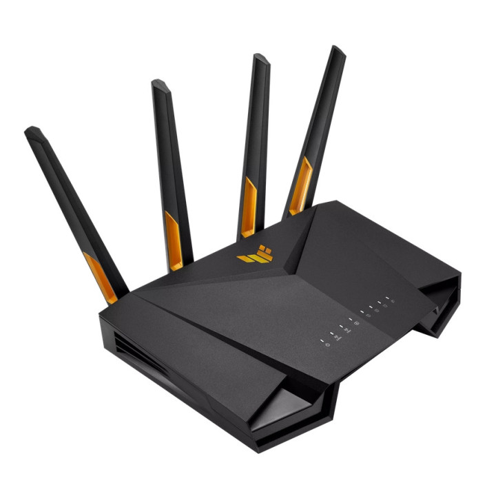 Рутер Asus Gaming Wireless Router, TUF Gaming AX3000 V2, AX3000, Dual-Band, Quad-Core 1.7GHz CPU, 256MB/512MB Flash/RAM, 2.5G port, AiProtection Pro, AiMesh, Black - 90IG0790-MO3B00