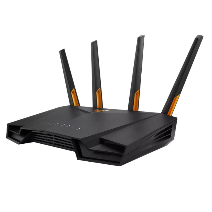 Рутер Asus Gaming Wireless Router, TUF Gaming AX3000 V2, AX3000, Dual-Band, Quad-Core 1.7GHz CPU, 256MB/512MB Flash/RAM, 2.5G port, AiProtection Pro, AiMesh, Black - 90IG0790-MO3B00