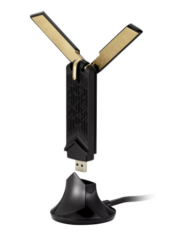 Адаптер Asus USB Adapter, USB-AX56, AX1800, Dual-Band, USB 3.2 Gen 1, OFDMA, MU-MIMO, 2x External antenna, Black - 90IG06H0-MO0R10