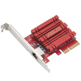 Адаптер Asus PCIe Adapter, XG-C100C V3, 10GBase-T PCIe Ethernet Fiber Network Adapter, backward compatible with 5/2.5/1 Gbps and 100Mbps; RJ45 port and built-in QoS - 90IG08B0-MO0B00