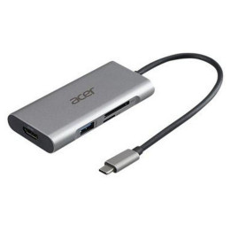Докинг станция Acer 7in1 Type C dongle: 1 x HDMI, 3 x USB3.2, 1 x SD/TF, 1 x PD, Up to 5Gbps Data transmission speed - HP.DSCAB.018