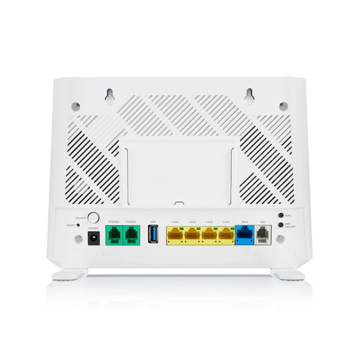 Рутер ZyXEL WiFi 6 AX1800 VDSL2 IAD 5-port Super Vectoring Gateway (upto 35B) and USB with Easy Mesh Support - DX3301-T0-EU01V1F