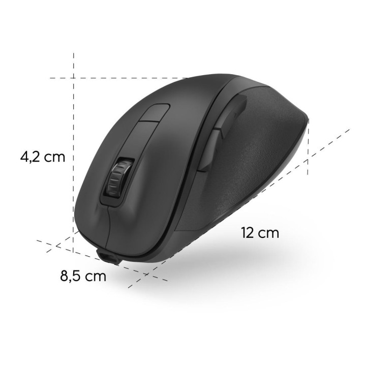 Безжична безшумна мишка HAMA MW-500 Recharge , бордо, 6 бутонна  - HAMA-173033