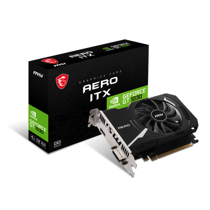 Видео карта MSI GT1030 AERO ITX 4G D4 OC - 912-V812-065