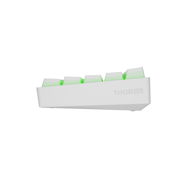Безжична механична геймърска клавиатура Genesis Thor 660 G2 Wireless RGB Backlight WHITE GATERON RED - NKG-1917