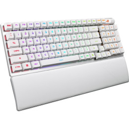 Безжична механична геймърска клавиатура Asus ROG Strix Scope II 96, PBT Keycaps, RGB-White - 90MP037A-BKUA30